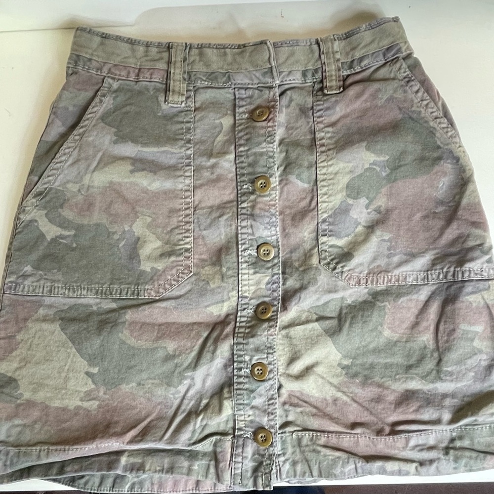 Anthropologie Camo Mini Skirt
